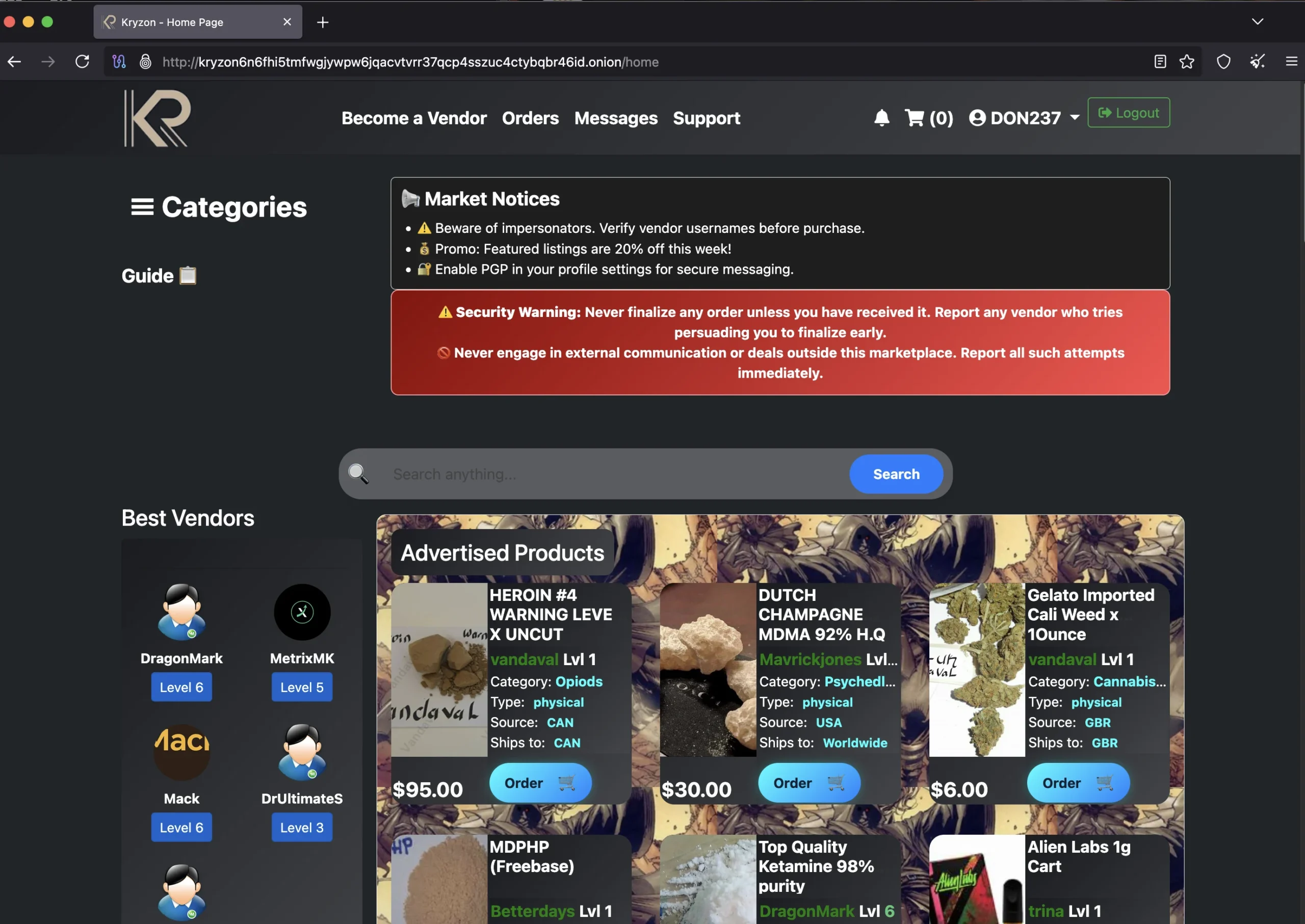 Verified darknet market links